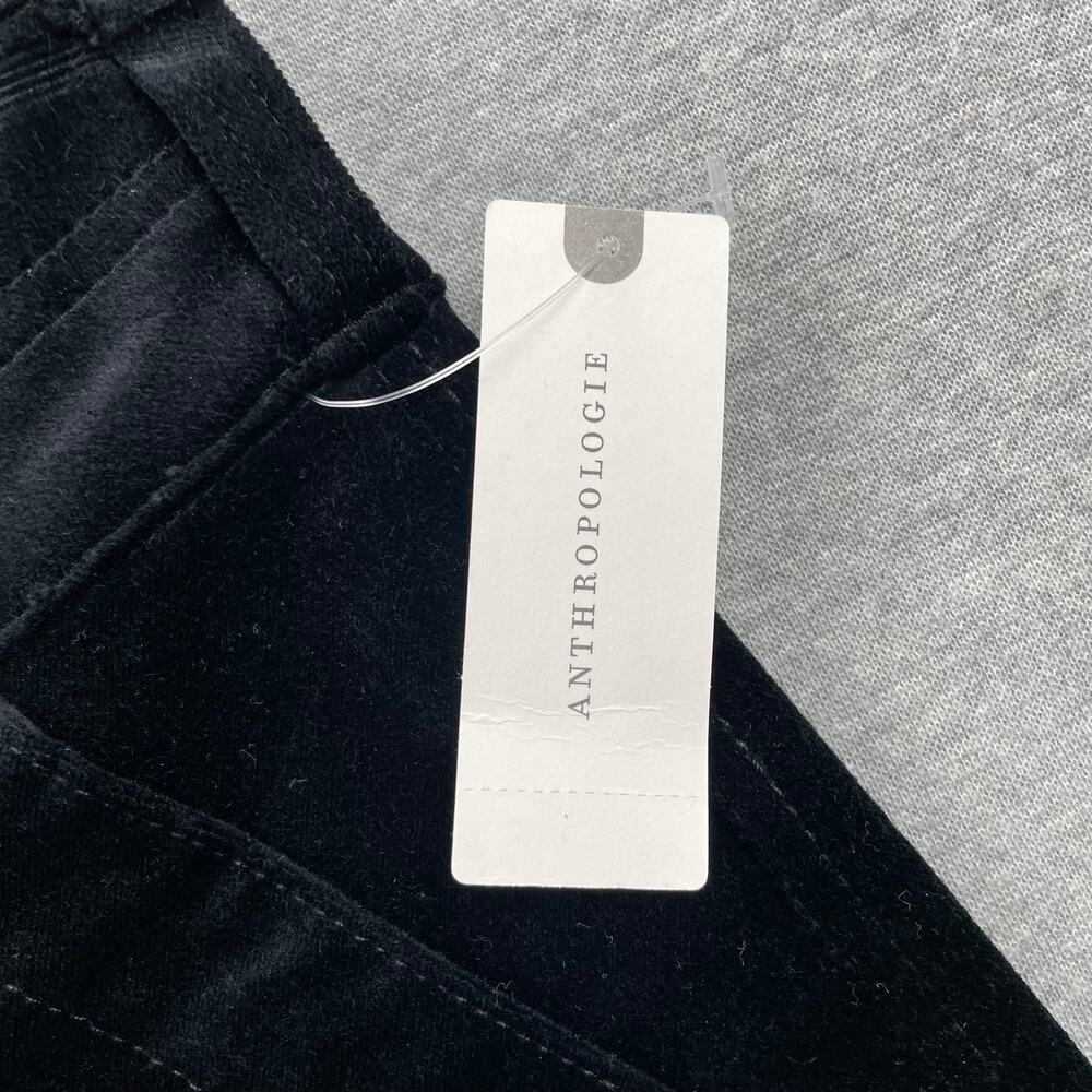 Anthropologie Pilcro The Wanderer Star Embellished Velvet Pants 26 Black Beaded - Picture 15 of 16